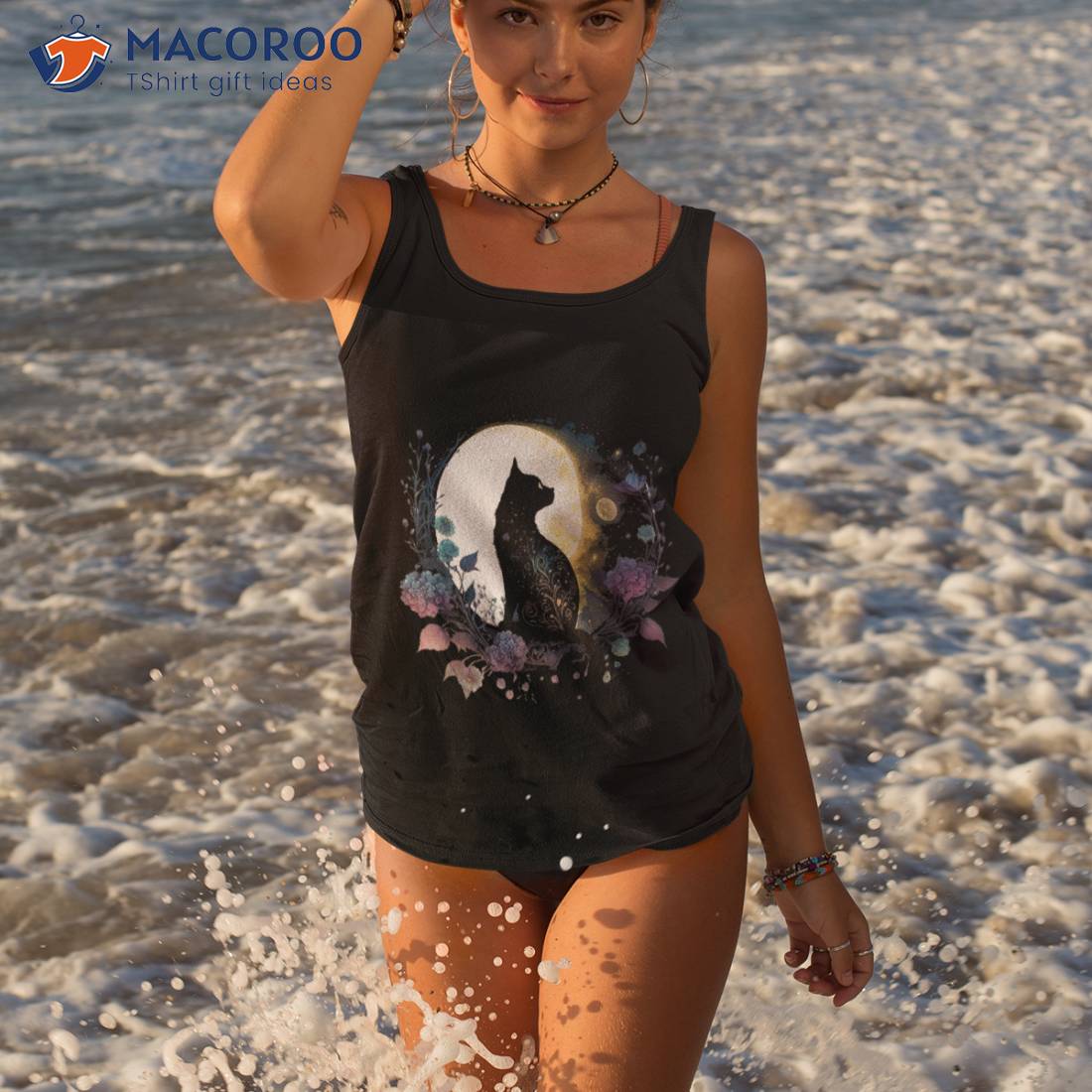 Cute Cat In Moonlight Shirt Cute Cat In Moonlight Shirt