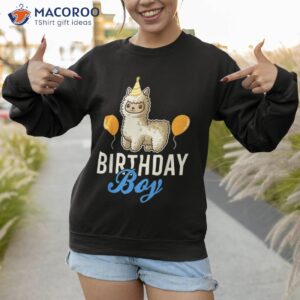 cute llama birthday boy shirt sweatshirt 1