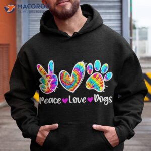 cute peace love dogs tie dye dog paw mom mothers day shirt hoodie