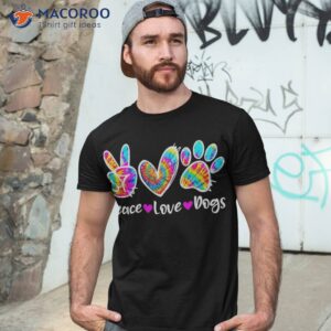 cute peace love dogs tie dye dog paw mom mothers day shirt tshirt 3