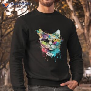 cute pop art cat shirt sweatshirt