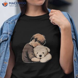 cute toddler with his best teddy bear friend shirt tshirt