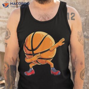 dabbing basketball ball funny boys sports player shirt tank top