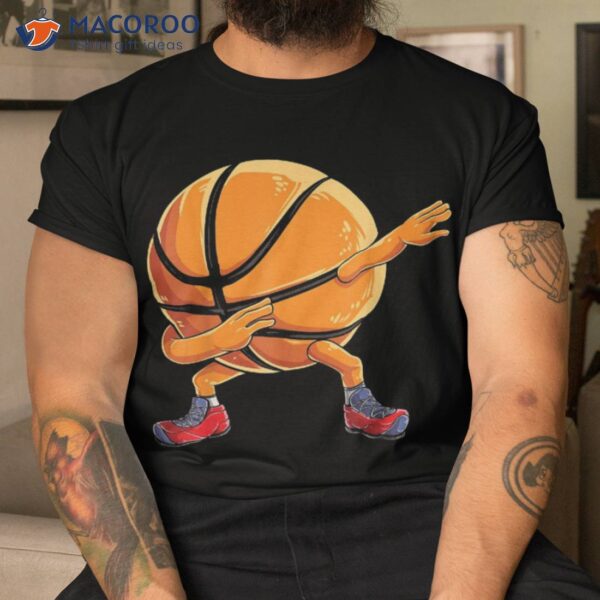 Dabbing Basketball Ball Funny Boys Sports Player Shirt