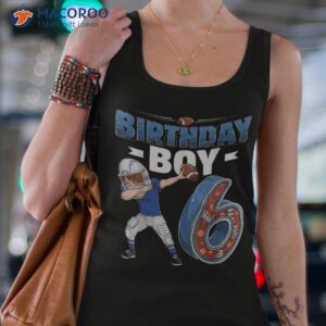 dabbing boy 6 year old american football 6th birthday shirt tank top 4