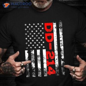 Dd-214 American Flag, Proud Veteran Vintage Military T-Shirt