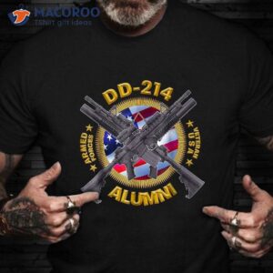 Dd-214 Armed Forces Alumni, Usa Veteran Army Clothing Military Retirement T-Shirt