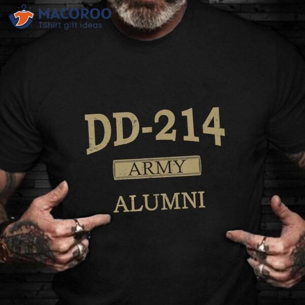 Dd-214 Army Alumni, Retired Military Vintage Usa T-Shirt