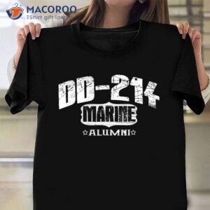 Dd-214 Marine Alumni, Distressed Us Veteran Vintage Tees T-Shirt