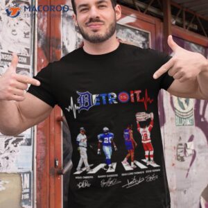 detroit abbey road miguel cabrera barry sanders isiah thomas iii and steve yzerman signature shirt tshirt 1