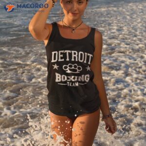 detroit boxing team vintage distressed design shirt tank top