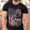 Dirt Bike American Flag Motocross Biker 4th Of July Shirt