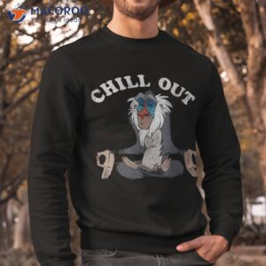 disney lion king rafiki chill out meditation graphic t shirt sweatshirt