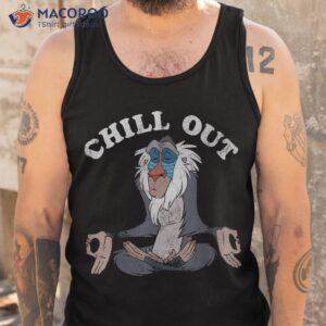 disney lion king rafiki chill out meditation graphic t shirt tank top