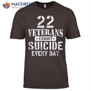 Distressed 22 Veterans Commit Suicide Every Day T-Shirt