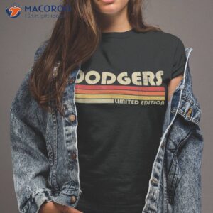 Dodgers Name Retro Vintage Apparel Gift For Shirt