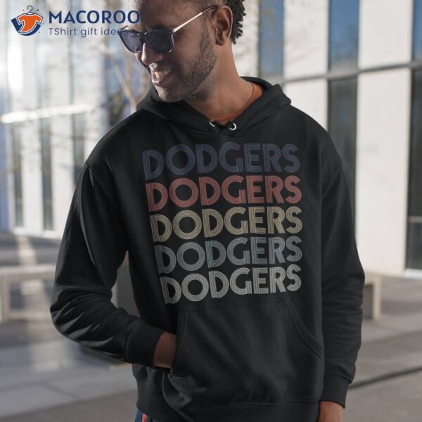 Dodgers Name Retro Vintage Apparel Gift Lover Shirt