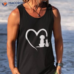 dog puppy and baby cat heart animal amp amp shirt tank top
