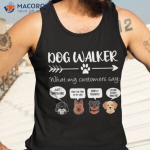 dog walker shirt walking gift funny cute faces tank top 3