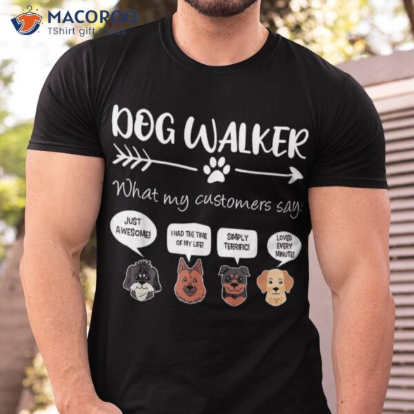 Dog Walker Shirt Walking Gift Funny Cute Faces