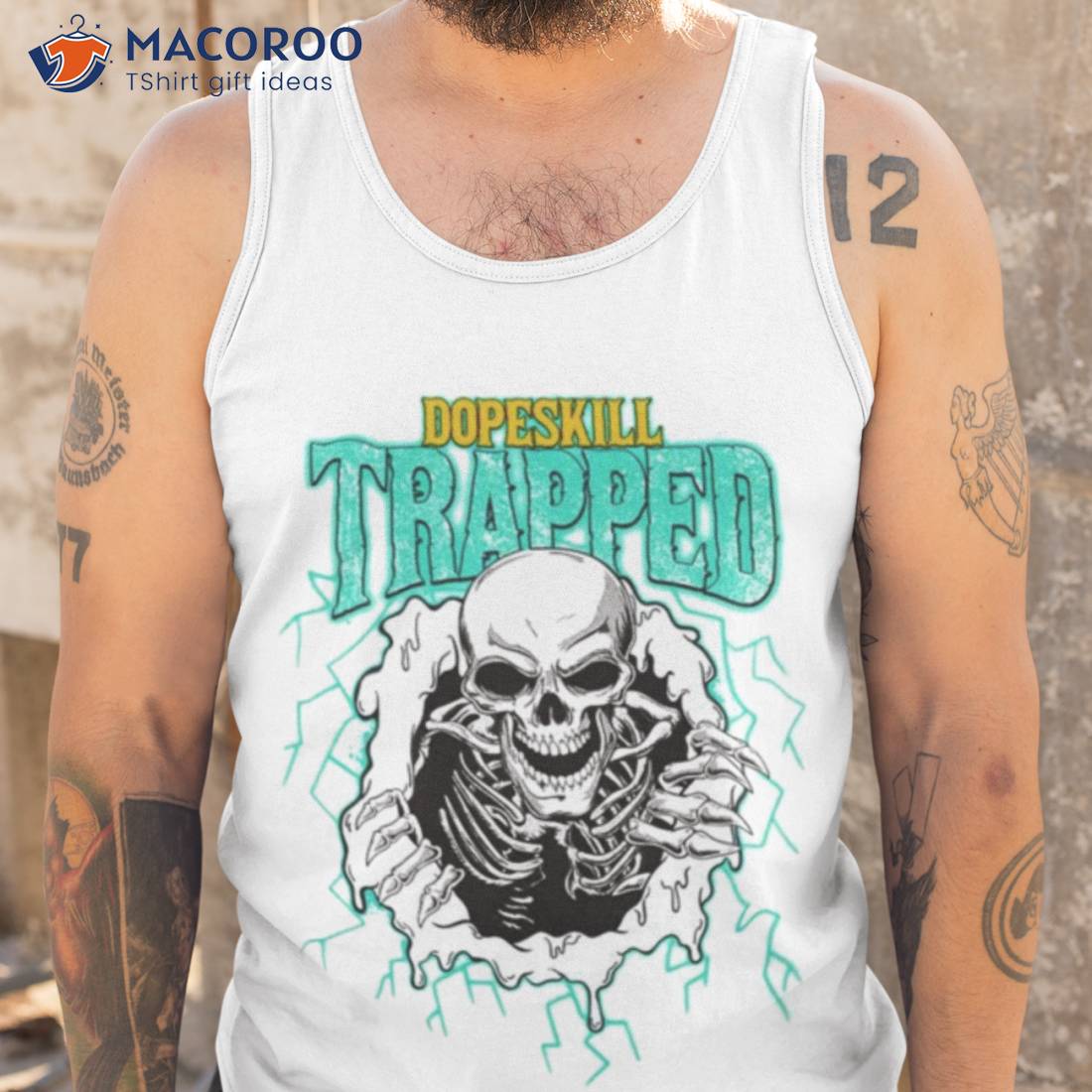 Dopeskill New Emerald Trapped Halloween Skull Shirt Dopeskill New Emerald Trapped Halloween Skull Shirt