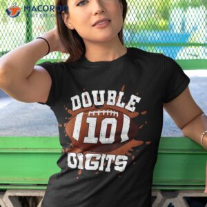 double digits birthday decorations boy 10 football 10th bday shirt tshirt 1 1