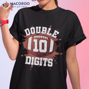 double digits birthday decorations boy 10 football 10th bday shirt tshirt 1