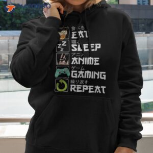 eat sleep anime gaming repeat kawaii otaku manga shirt hoodie 2