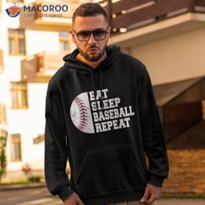 Eat Sleep Baseball Repeat Baseball Player Funny Baseball Shirt