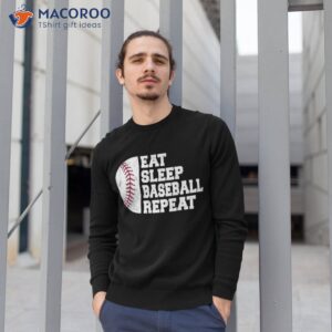 Eat Sleep Baseball Repeat Baseball Player Funny Baseball Shirt