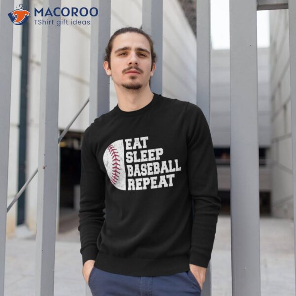 Eat Sleep Baseball Repeat Player Funny Shirt