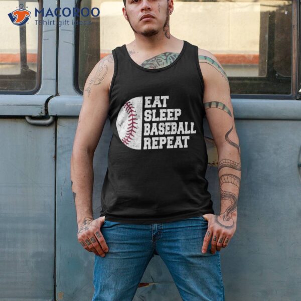 Eat Sleep Baseball Repeat Player Funny Shirt