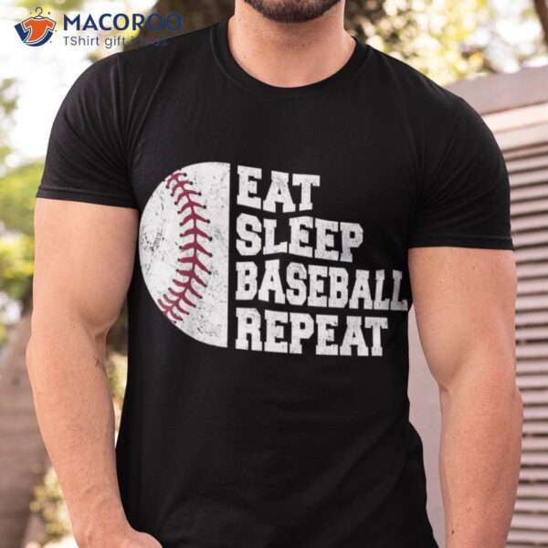 Eat Sleep Baseball Repeat Player Funny Shirt