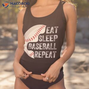 eat sleep baseball repeat player shirt tank top 1