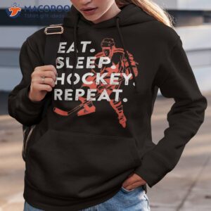 eat sleep hockey repeat gift shirt hoodie 3