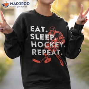 eat sleep hockey repeat gift shirt sweatshirt 2