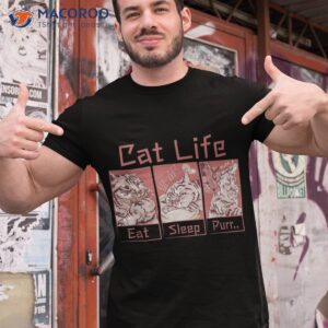 Eat Sleep Purr Cat Life Anime Shirt