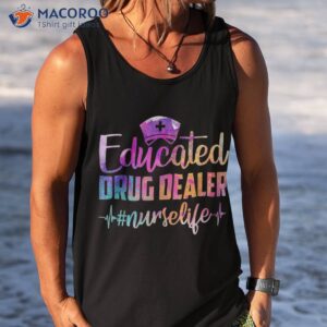 educated drug dealer nurse life funny heart beat shirt tank top