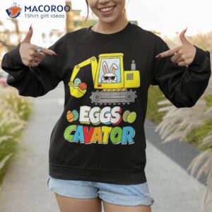 eggs cavator easter bunny excavator funny boys kids toddler t shirt activities for easter sunday sweatshirt