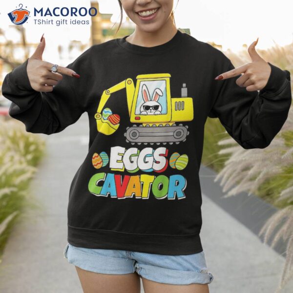 Eggs Cavator Easter Bunny Excavator Funny Boys Kids Toddler T-Shirt, Activities For Easter Sunday