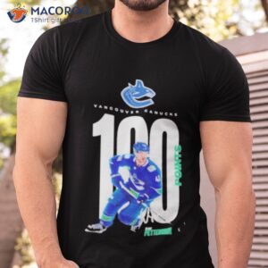Elias pettersson vancouver canucks 100 points season signature c shirt