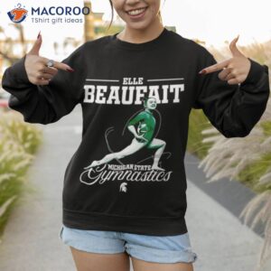 elle beaufait illustration michigan state ncaa womens gymnastics shirt sweatshirt