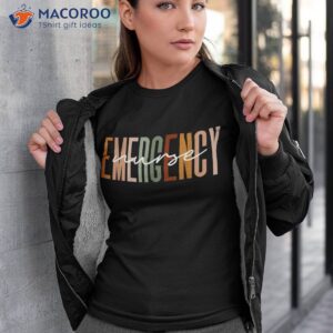 Emergency Nurse Letters Print Er Nursing School Outfit Shirt