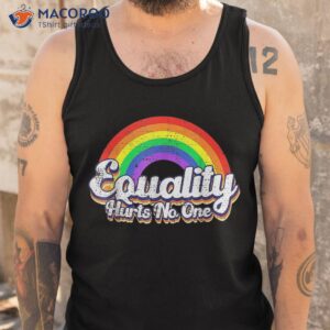 equality hurts no one lgbt rainbow retro vintage lgbtq shirt tank top