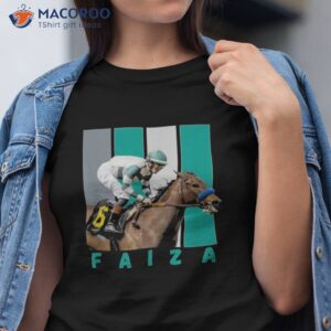 faiza horse thoroughbred santa anita del mar horse race shirt tshirt