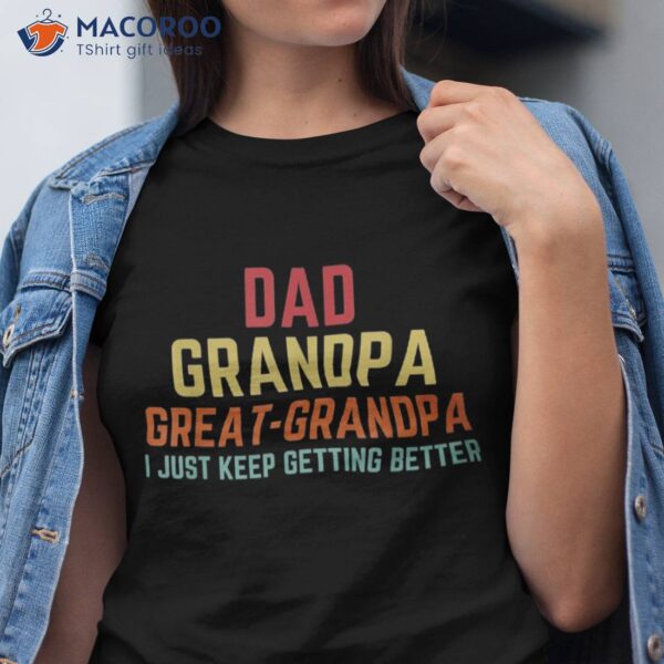 Fathers Day Gift From Grandkids Dad Grandpa Great Shirt