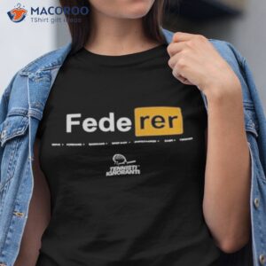 Federer serve forehand backhand drop shot chips charge sabr tweener shirt