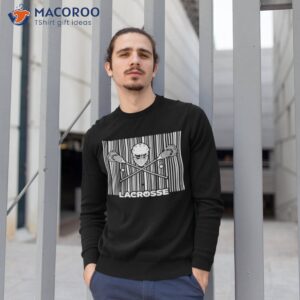 Field game sticks mask barcode player lacrosse shirt 2 field game sticks mask barcode player lacrosse shirt sweatshirt 1