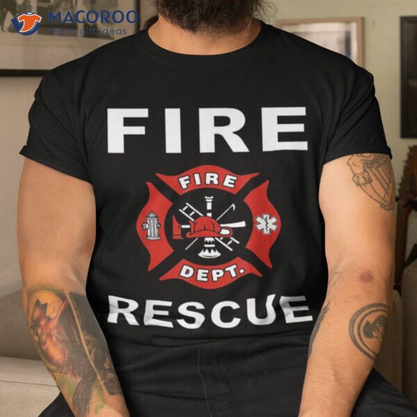 Fire Rescue Fighter Fireman Kids Youth Adult Boys Girls Shirt