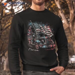 fireman firefighter 4th of july american flag usa funny shirt sweatshirt